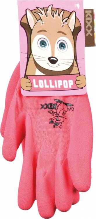 Dětské rukavice LOLLIPOP nylon. latex. růžové vel. 4
