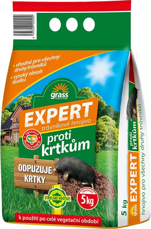 Expert hnojivo trávníkové - proti krtkům 5kg