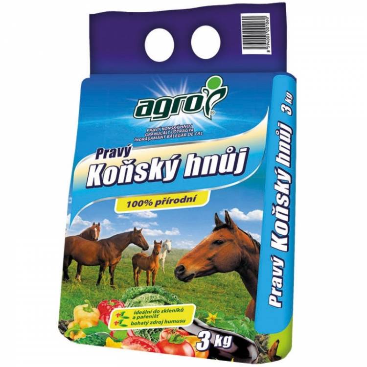 Koňský hnůj 3 kg