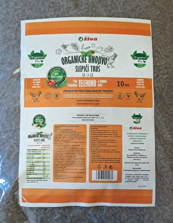 Organic FER NATUR EXTRA - Slepičí trus 10kg