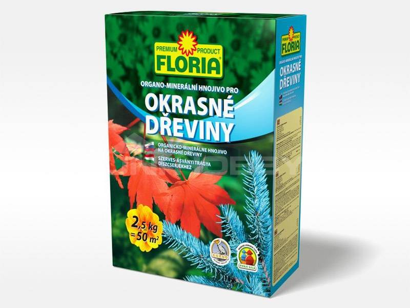 Organomin. hnojivo pro okrasné dřeviny (Floria) - 2,5 kg OM