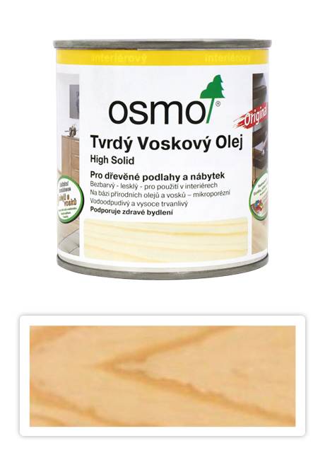 OSMO Tvrdý voskový olej pro interiéry 0.375 l Hedvábný polomat 3032