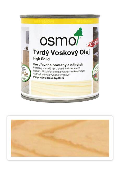 OSMO Tvrdý voskový olej pro interiéry 0.375 l Lesklý 3011