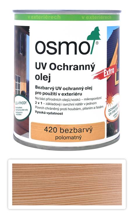 OSMO UV Olej Extra pro exteriéry 0.75 l Bezbarvý 420