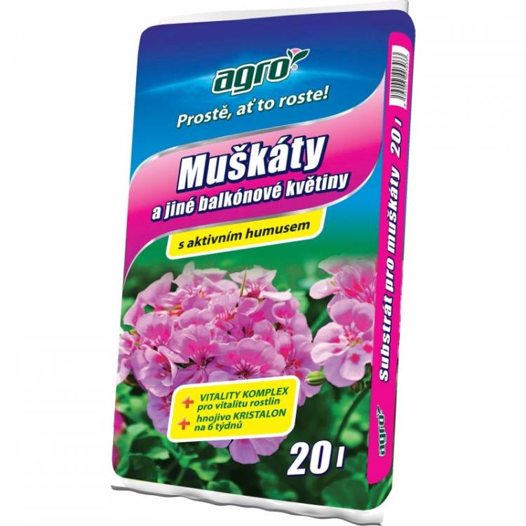 Substrát pro pelargonie 20 lt (muškáty, balkonové květ.)