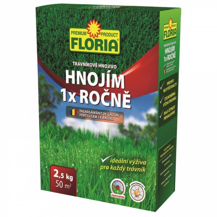Trávníkové hnojivo 1xročně 2,5 kg